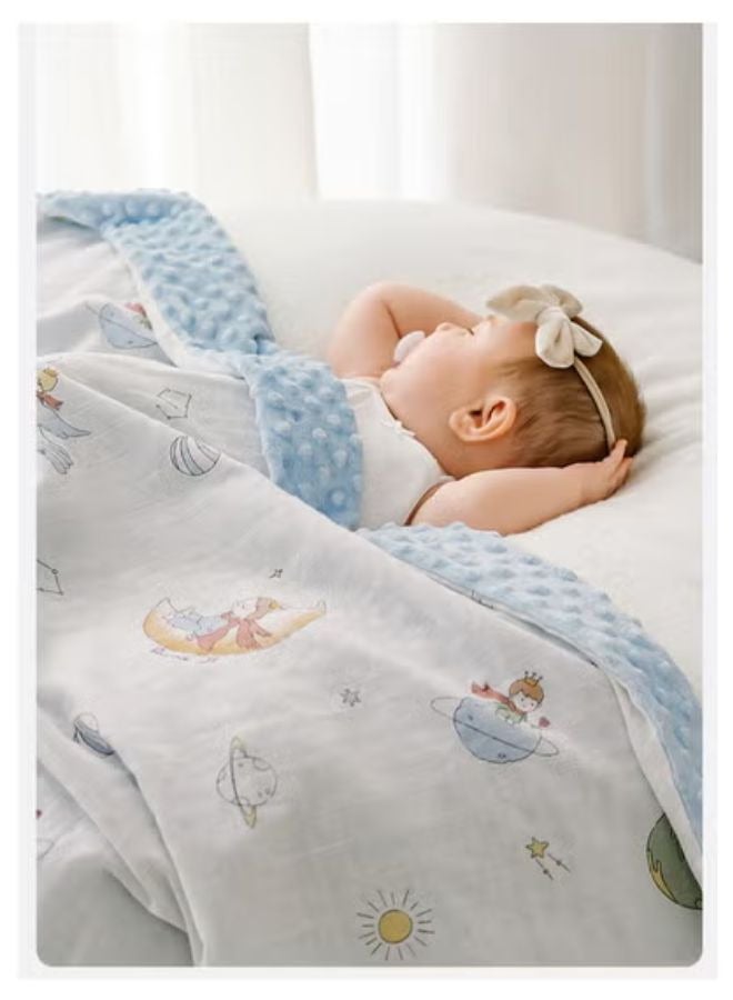 EMXEE Baby Blanket, Soft Baby Blanket for Girl and Boy, Toddler Baby Newborn Plush Dot Security Blanket for Nursery Stroller Infant Crib Blanket - Image 1