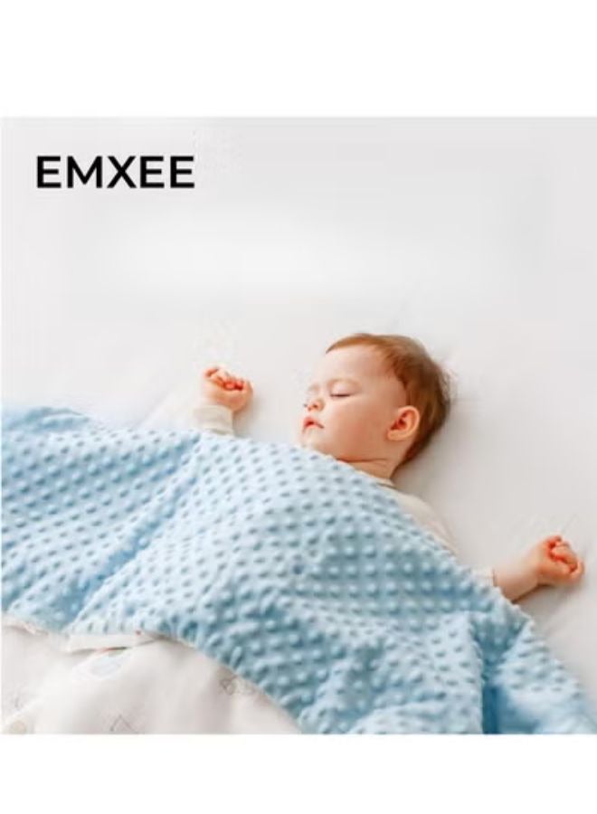 EMXEE Baby Blanket, Soft Baby Blanket for Girl and Boy, Toddler Baby Newborn Plush Dot Security Blanket for Nursery Stroller Infant Crib Blanket - Image 2