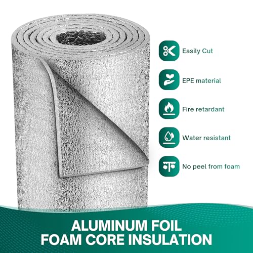 HADOR Window Insulation for Winter, Reflective Insulation Roll 16 in X 10 Feet, Double-Sided Aluminum Foam Core Radiant Barrier Kit for RV and Skylight Windows, 1 Roll - Image 5