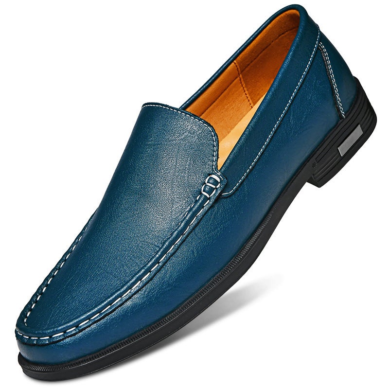 Slip-On Men'S Loafers Lazy Trendy Spring Men'S Shoes Genuine Leather British Casual Leather Shoes Korean Style Beanie Shoes For Men - Image 5
