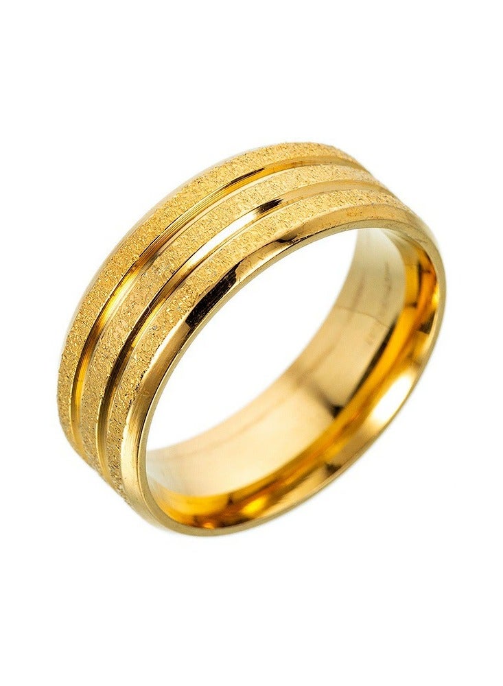 AuliceVerse Titanium Steel Couples Ring set  Perfect Valentine's Day Engagement Anniversary Wedding Wedding Band gold - Image 5