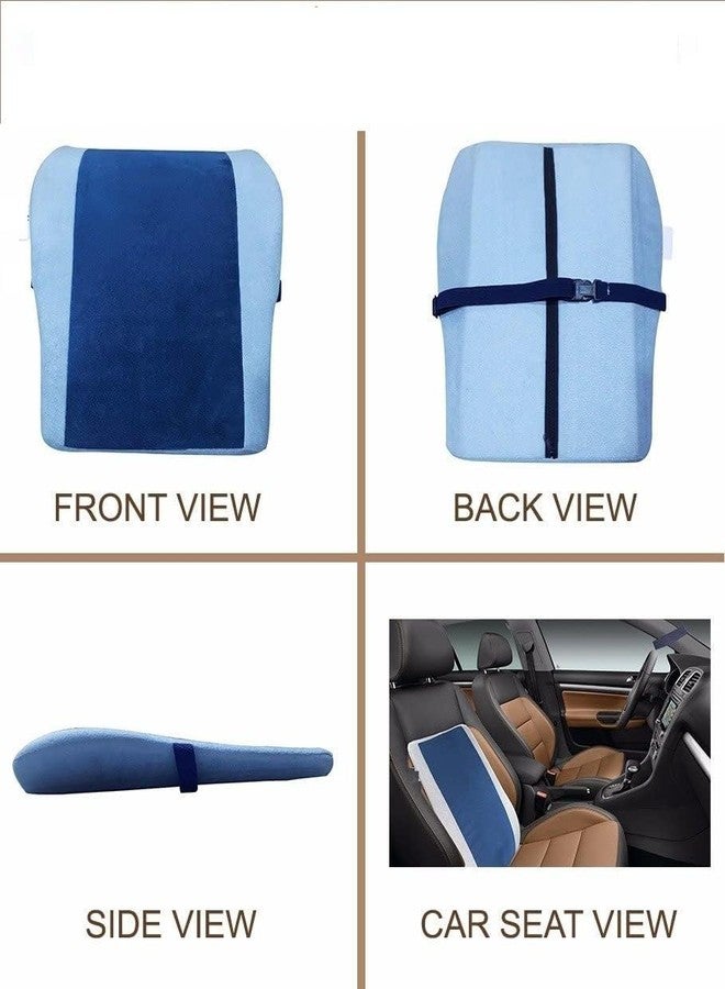 Backfit ® - Backrest for Chair/Car/Dinning Chair, Sofa etc - Gold Series- Ideal for Chair Sofa & car Chair Back Support -Full Size (Blue and Grey) - Image 2
