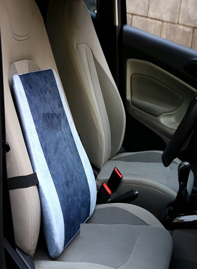 Backfit ® - Backrest for Chair/Car/Dinning Chair, Sofa etc - Gold Series- Ideal for Chair Sofa & car Chair Back Support -Full Size (Blue and Grey) - Image 3