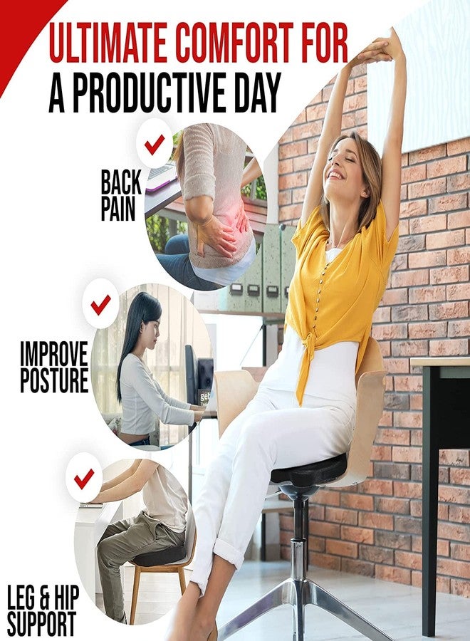 Backfit ® - Backrest for Chair/Car/Dinning Chair, Sofa etc - Gold Series- Ideal for Chair Sofa & car Chair Back Support -Full Size (Blue and Grey) - Image 5