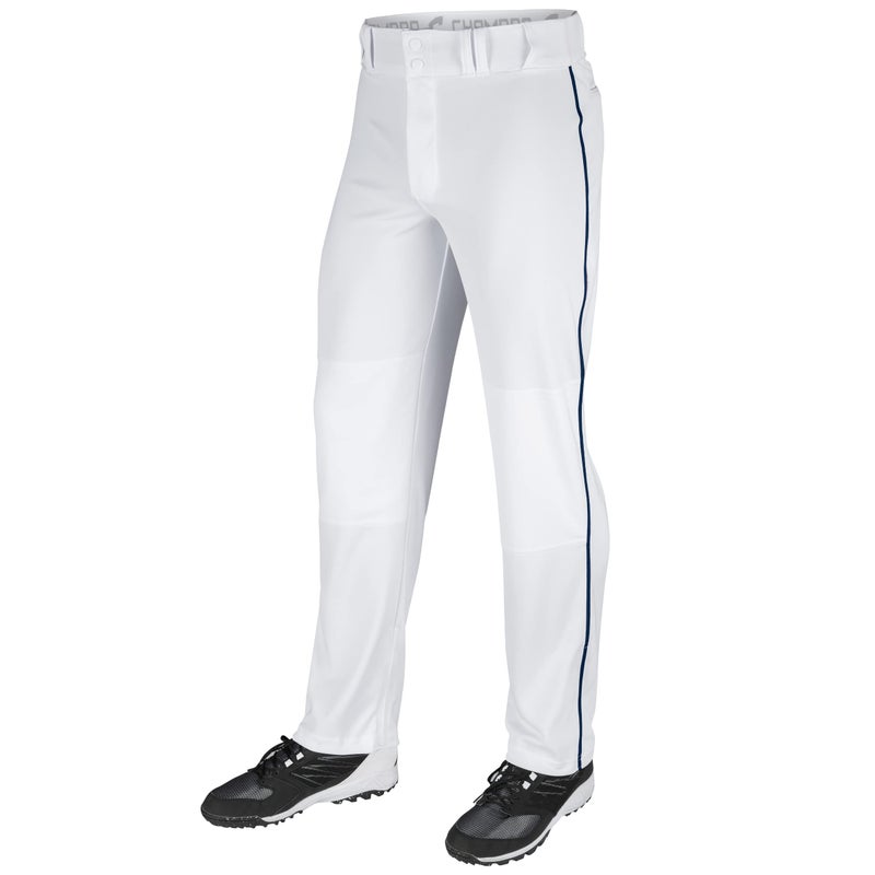Champro Triple Crown OB Open-Bottom Baseball Pants with Side-Piping Braid, Adjustable Inseam, and Reinforced Sliding Areas