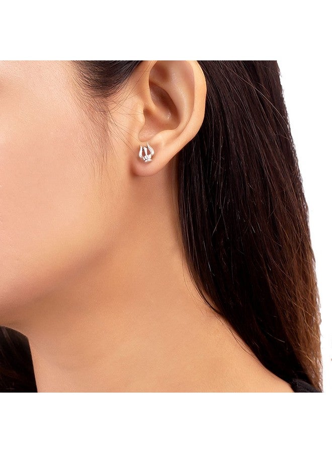 Voylla Brass Silver Oxidised Moksh Statement Earrings for Women and Girls - Image 5