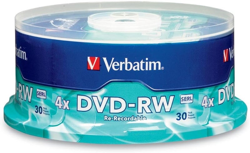 Verbatim DVD-RW 4.7GB 4X Recordable Discs - 30 Pack Spindle - Image 1