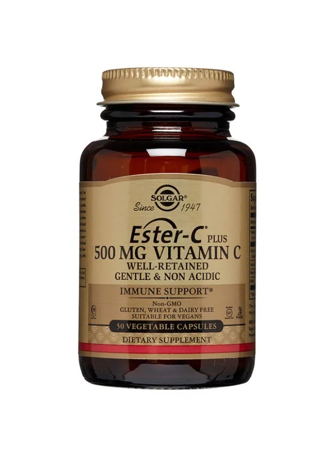 Solgar Ester-C Plus 500mg Vitamin C 50 Vegetarian Capsules
