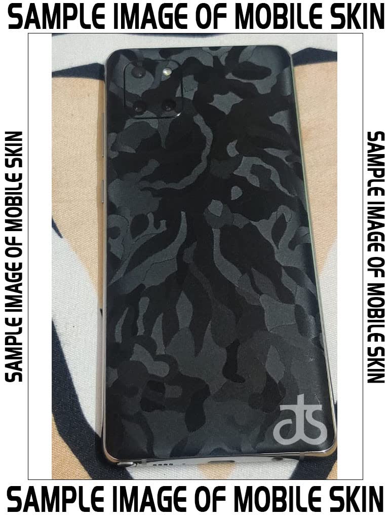 AtOdds - Compatible for iPhone 12 Mini - Mobile Back Skin Sticker Wrap - Lamination - Rear Screen Guard Protector (Coverage - Back+Camera+Sides) (Design - Black Camo) - Image 2