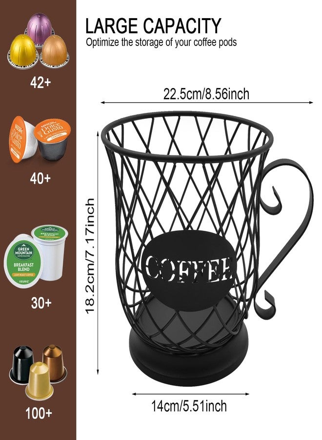 MFBJXC Coffee Pod Storage Basket - 35 K Cup Organizer, Black - Image 4