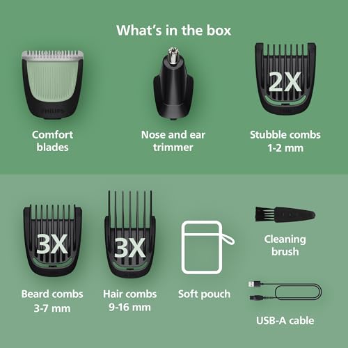 Norelco Philips Norelco All-in-One 3000 Series 13 in 1 Trimmer, Beard Styler & Men's Hair Clipper, 9 Length Settings & Self-Sharpening Skin-Friendly Blades, MG3919/50 - Image 3