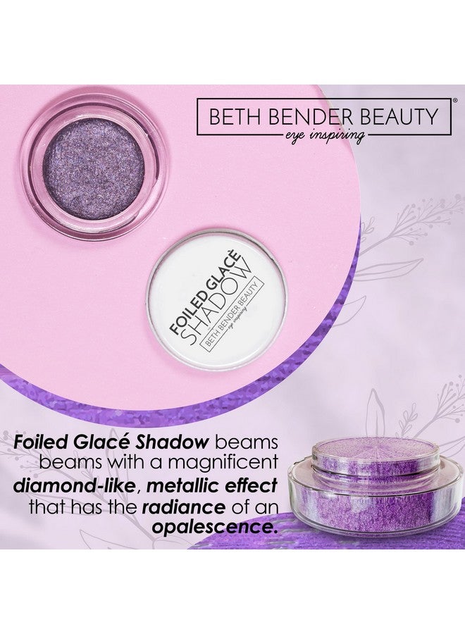 Beth Bender Beauty | Foiled Glacé Eye Shadow | Sway | Burnt Plum | Shiny Iridescent Metallic Finish | Vivid Color | Creamy & Buildable Texture | Easy Application | Vegan | Talc Free - Image 4