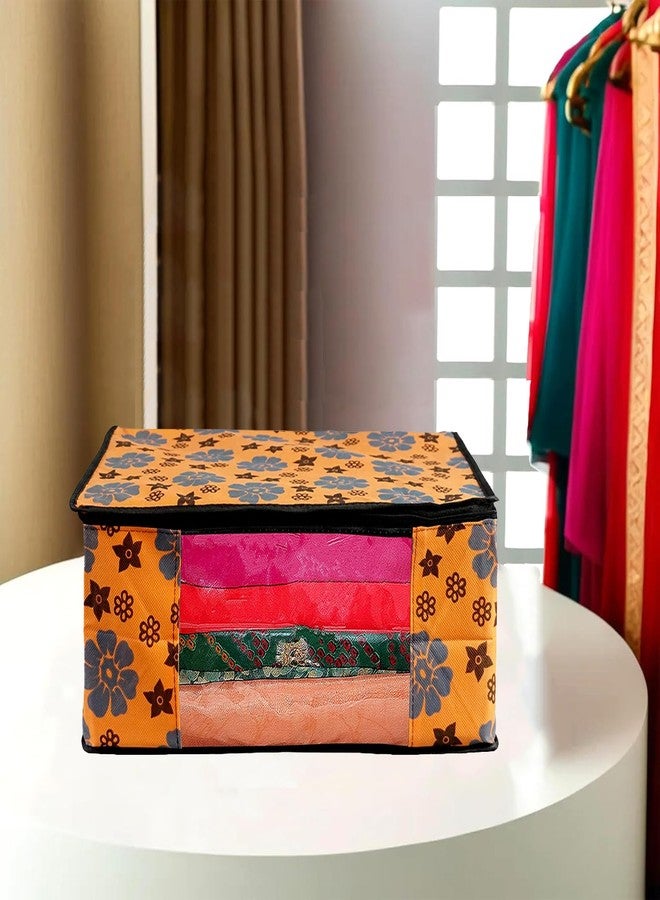 Shaping Fabric Garment Cover Non-Woven 90 GSM with Transparent Window & Double Metal Zipper - Pack of 1 | Dustproof Clothes Storage Bag for Sarees, Suits, Jackets, Shirts SCXLRL1582493517524148525224 - Image 1