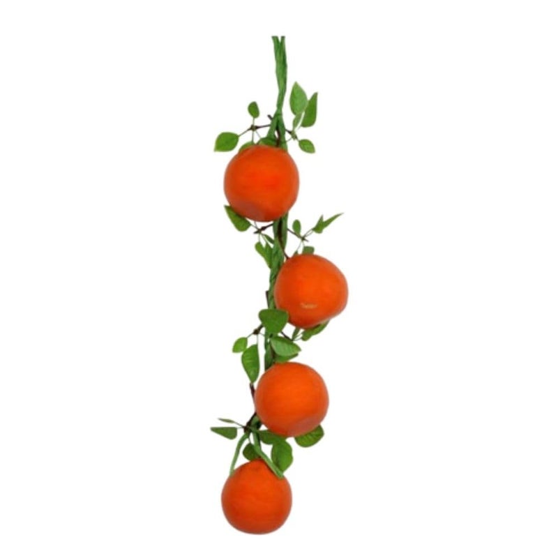 SINGAA Artificial Fruits Strings | Fruit Chain for Home, Office, Garden, Juiceshops, Wall Hanging, Fruit Shops, Reception, Photography and Events Decoration - 60 CM (Pack of 1) (Orange) - Image 1