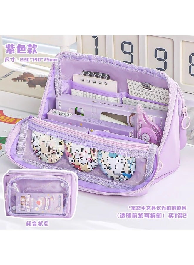 Removable Pain Bag Pencil Case Style Girls  New High-looking Stationery Box Student Large Capacity Learning Pencil Case