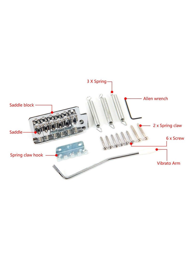 NIBEMINENT - Tremolo Bridge Set Replacement Part For Strat ST Style Electric Guitar - Image 1