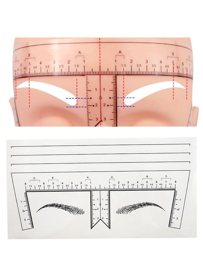 Guapa - 50Pcs/Pack Eyebrow Ruler With Brow Shape Disposable Microblading Ruler Sticker Adhesive Brows Positioning Measure Tool - Image 1