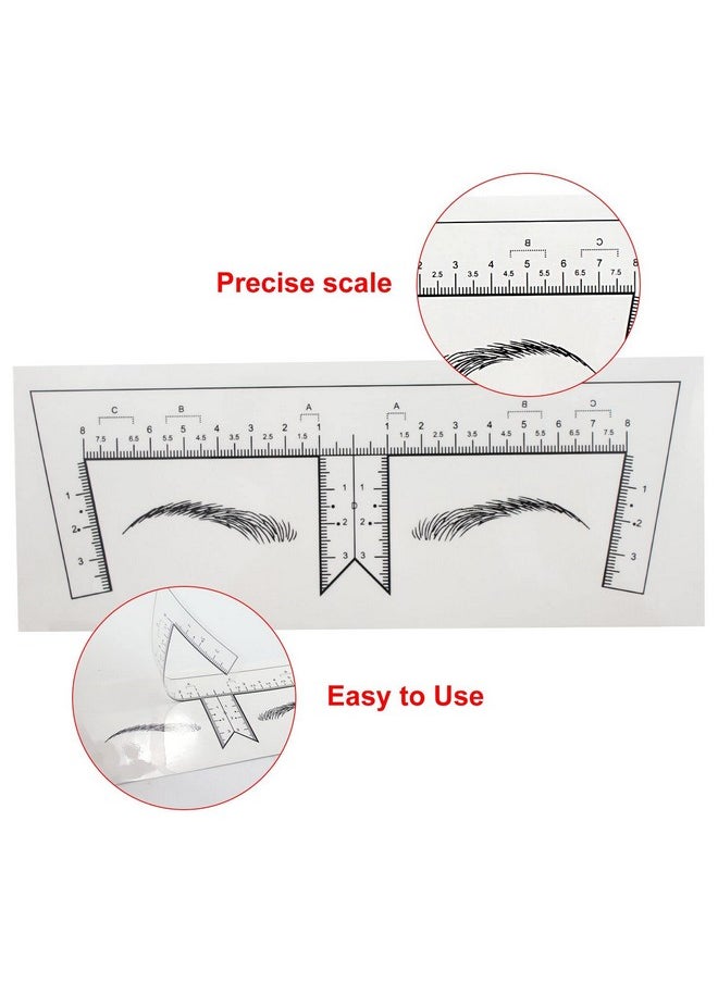 Guapa - 50Pcs/Pack Eyebrow Ruler With Brow Shape Disposable Microblading Ruler Sticker Adhesive Brows Positioning Measure Tool - Image 1