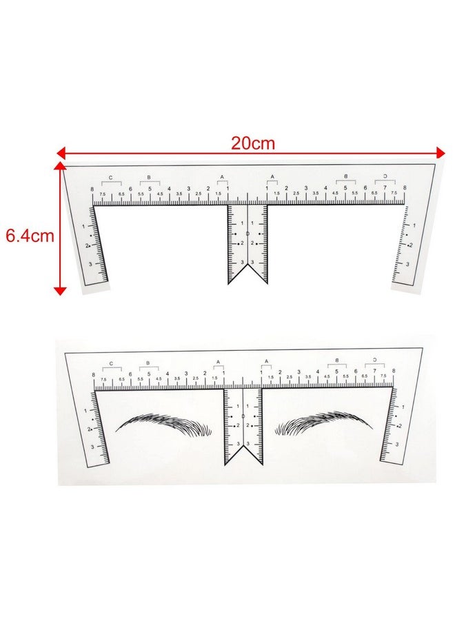 Guapa - 50Pcs/Pack Eyebrow Ruler With Brow Shape Disposable Microblading Ruler Sticker Adhesive Brows Positioning Measure Tool - Image 1