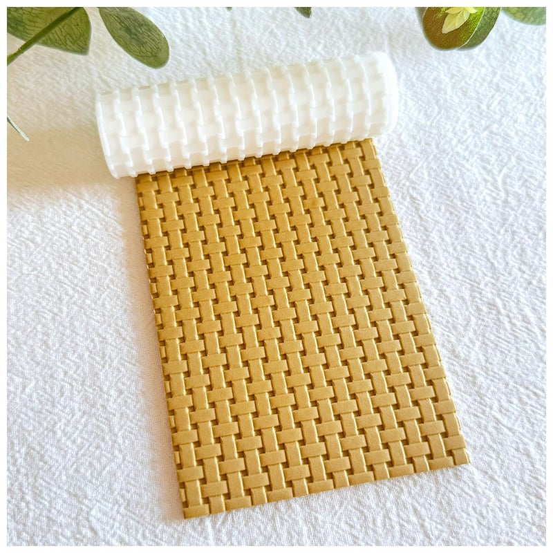 Keoker Polymer Clay Texture Roller 3in Woven Like Polymer Clay Texture Sheets Great with Polymer Clay Cutters