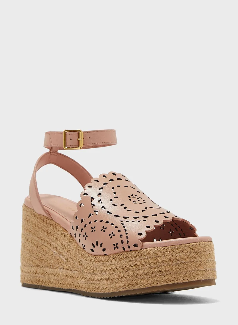 Ted Baker Pinky Laser Cut Wedge Sandals