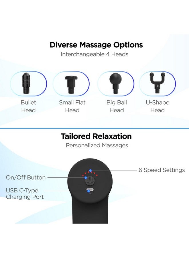 Dr Physio مسدس تدليك دكتور فيزيو سوبرفولت 1023 برو للأنسجة العميقة، آلة تدليك للجسم بالكامل لتخفيف الألم، تدليك العضلات واسترخاء الجسم، استعادة العضلات بشكل أسرع، قابلة لإعادة الشحن، بدون سلك، محمولة (أسود غير لامع) - Image 5