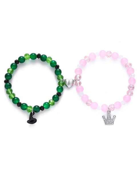 Elphaba Galinda inspired movie Friendship/Pair/Birthday Gift Friendship bracelet/Crystal bracelet