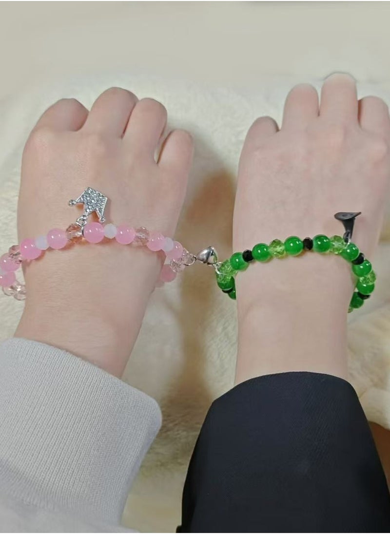 Elphaba Galinda inspired movie Friendship/Pair/Birthday Gift Friendship bracelet/Crystal bracelet