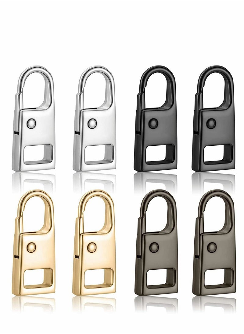 Y&D 8 Pieces Removable Pull Tab Zipper Puller Accessories Universal Head Buckle Pendant for Luggage Backpack Jacket Suitcase Coat  - Image 1