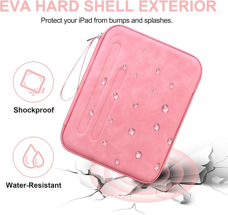 Lacdo Tablet Sleeve Case for 13 inch New iPad Air M4 M3 M2 2026-2024, 13 inch iPad Pro M5 M4 2025-2024, 12.9 inch iPad Pro 6 5 4 3, iPad Sleeve 13 inch Hard Shell Protective Tablet Carrying Case, Pink - Image 5