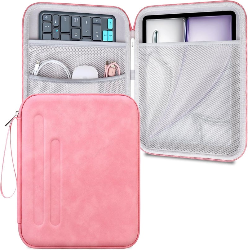 Lacdo Tablet Sleeve Case for 13 inch New iPad Air M4 M3 M2 2026-2024, 13 inch iPad Pro M5 M4 2025-2024, 12.9 inch iPad Pro 6 5 4 3, iPad Sleeve 13 inch Hard Shell Protective Tablet Carrying Case, Pink - Image 1
