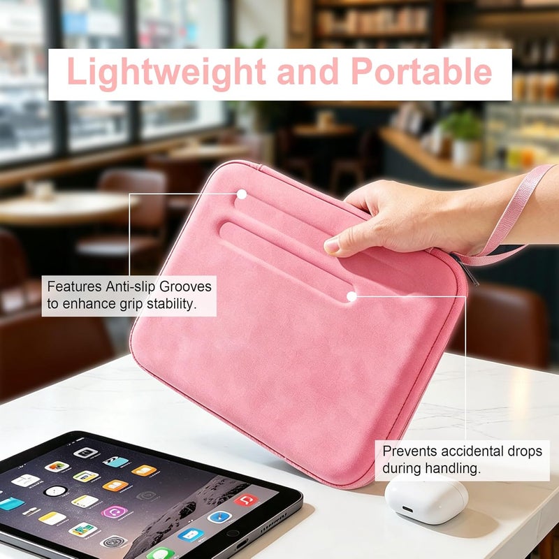 Lacdo Tablet Sleeve Case for 13 inch New iPad Air M4 M3 M2 2026-2024, 13 inch iPad Pro M5 M4 2025-2024, 12.9 inch iPad Pro 6 5 4 3, iPad Sleeve 13 inch Hard Shell Protective Tablet Carrying Case, Pink - Image 4