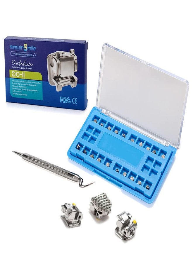 SNAWOP Orthodontic Self-Ligating Brackets 20PCS Dental Metal Braces with Open Tools Slot. MBT 022 3-4-5 with Hooks - Image 1