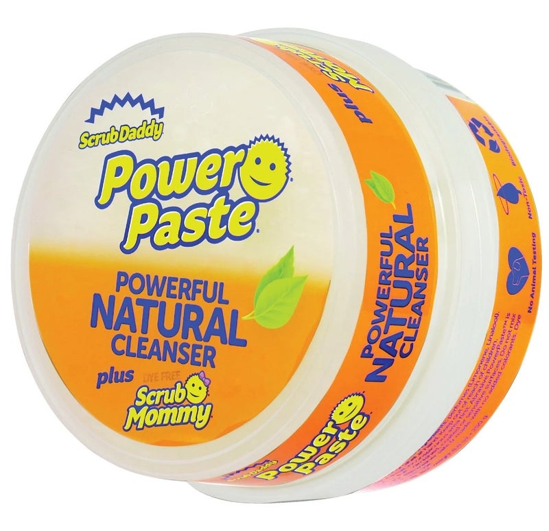 Scrub Daddy Power Paste Natural Multi Surface Cleaner with Scrub Mommy Sponge, Powerful Cleaning Paste for Kitchen, Bathroom, Stainless Steel, Glass, Ceramic, Sink & Household Deep Cleaning - Image 1