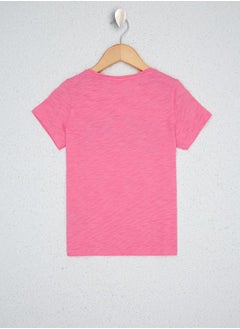 U.S.Polo Children's pink crew neck T-shirt  - Image 5