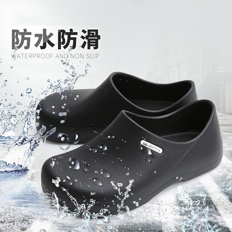 Anti-Smash Labor Protection Shoes, Chef Shoes, Non-Slip, Waterproof, Oil-Proof, Lightweight, Safe Kitchen Water Shoes, Food Shoes, Rain Shoes S122B - Image 2