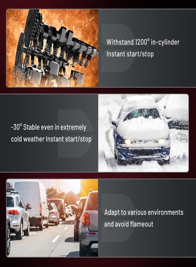 BDFHYK مجموعة شمعات إشعال BDFHYK مكونة من 8 قطع، متوافقة مع سيارات فورد كراون فيكتوريا E250 وE350 وE450 وF150، ومتوافقة مع سيارات أودي A8 وA8 كواترو، ومتوافقة مع سيارات لينكولن نافيجيتور، بديلة لشمعات الإشعال SP493 وSP479. - Image 5