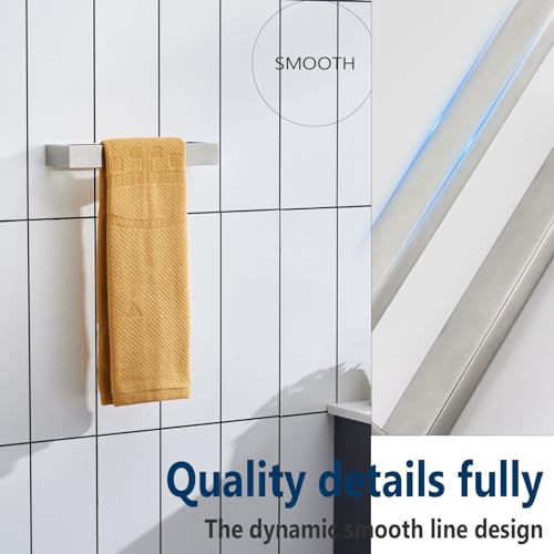 KOKOSIRI Towel Ring Brushed Nickel Hand Towel Hanger Holder 9-Inch Kitchen Rack Stainless Steel for Bathroom Hardware Wall Mount, 1 Pack B4008BR-L9 - Image 4
