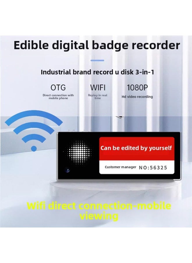 Generic Police Camera King Badge-Type Law EnForcemenT Recorder WiFi High-deFiniTion Badge Work Badge Camera T0 X8 T1 F2 F6-Body Color:Standard Version (not Recommended)  - Image 1