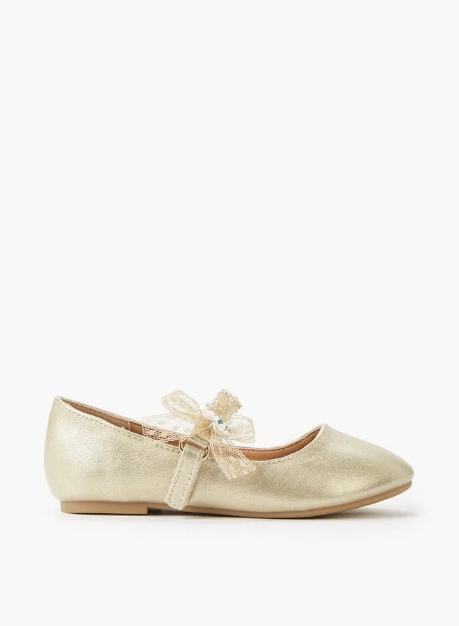 Flora Bella Girls Hook And Loop Ballerina Shoes