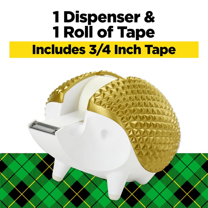 Scotch Hedgehog Tape Dispenser, Great for Gift Wrapping, Includes 3/4 in x 350 in Tape Roll - Image 2