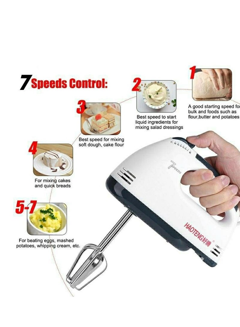 Scarlet MIxer Grinder- Stainless Steel Electric 7 Speed Egg Beater Mixing Machine  - Image 5