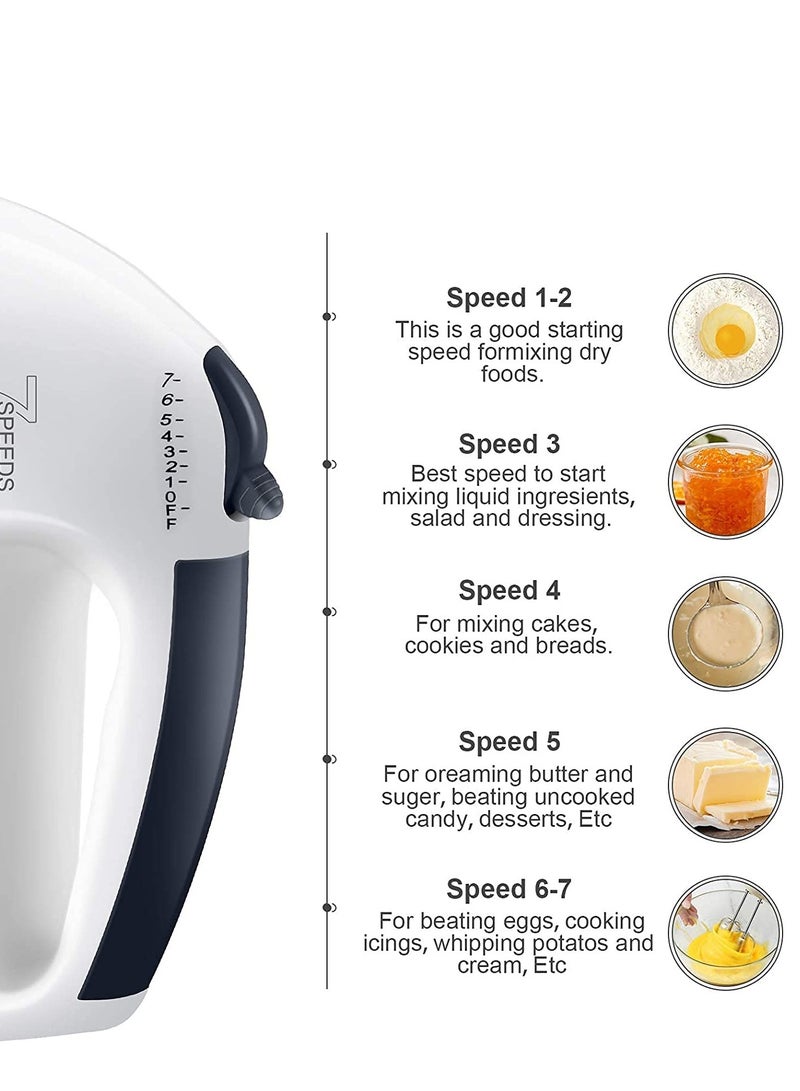Scarlet MIxer Grinder- Stainless Steel Electric 7 Speed Egg Beater Mixing Machine  - Image 4