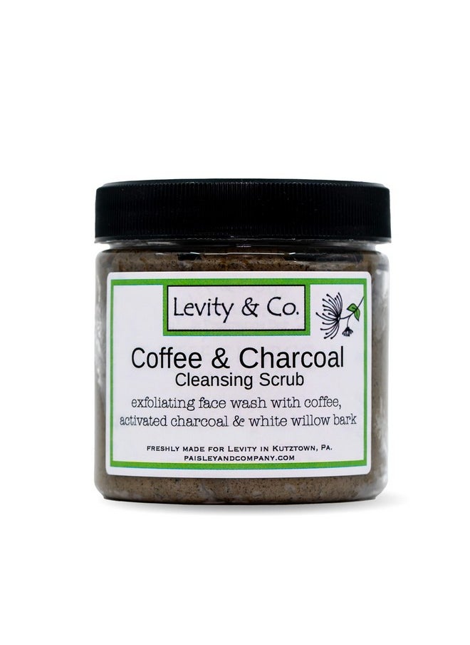 Levity & Co. - Coffee & Charcoal Face Scrub Natural Facial Cleanser For Women & Men Exfoliating Facial Wash Enriched With Arabica Coffee Activated Charcoal & White Willow Bark 4.5 Oz - Image 1