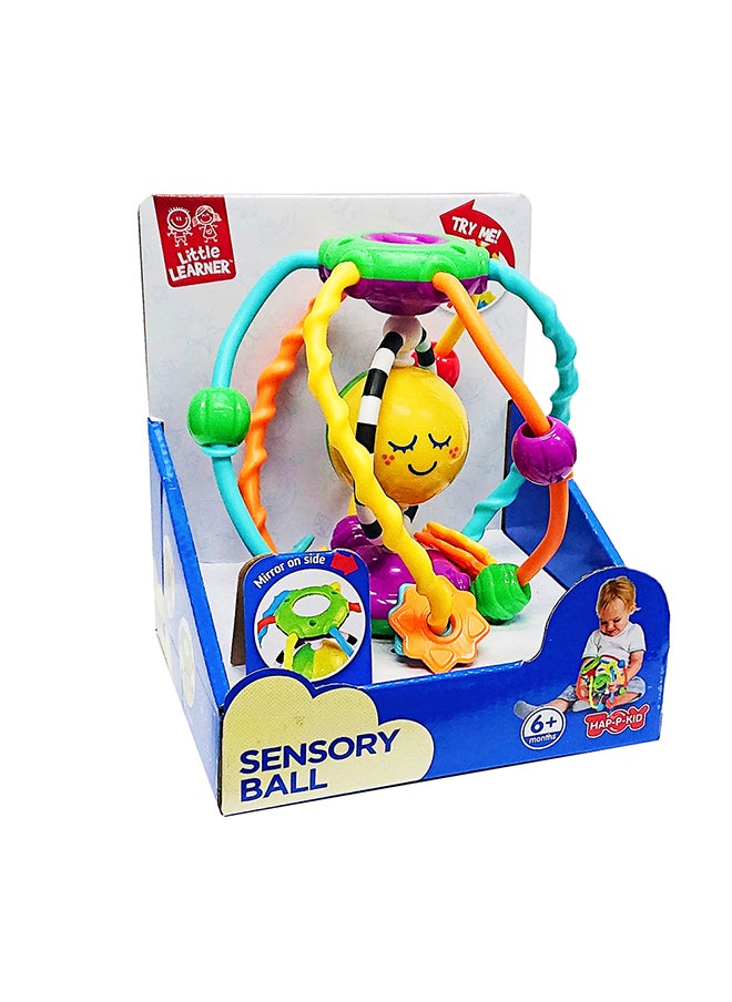 Happy Kids Little Learners Activity Sensory Ball - Spinning Funny Face, Easy-grasp, Encourages Crawling And Sensory Discovery, 6m+  - Image 1