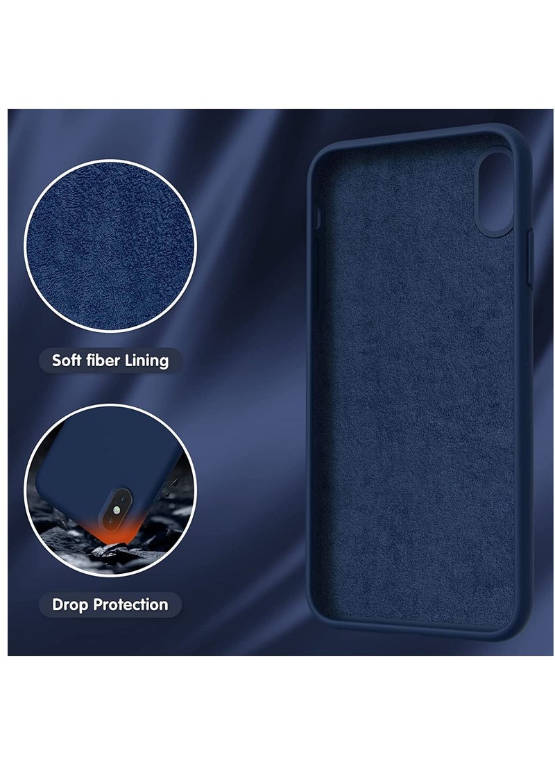 LEDIN Case for iPhone X/iPhone Xs case Liquid Silicone Gel Rubber Phone Case,iPhone X/iPhone Xs 5.8 Inch Full Body Slim Soft Microfiber Lining Protective Case (Deep Navy) - Image 5