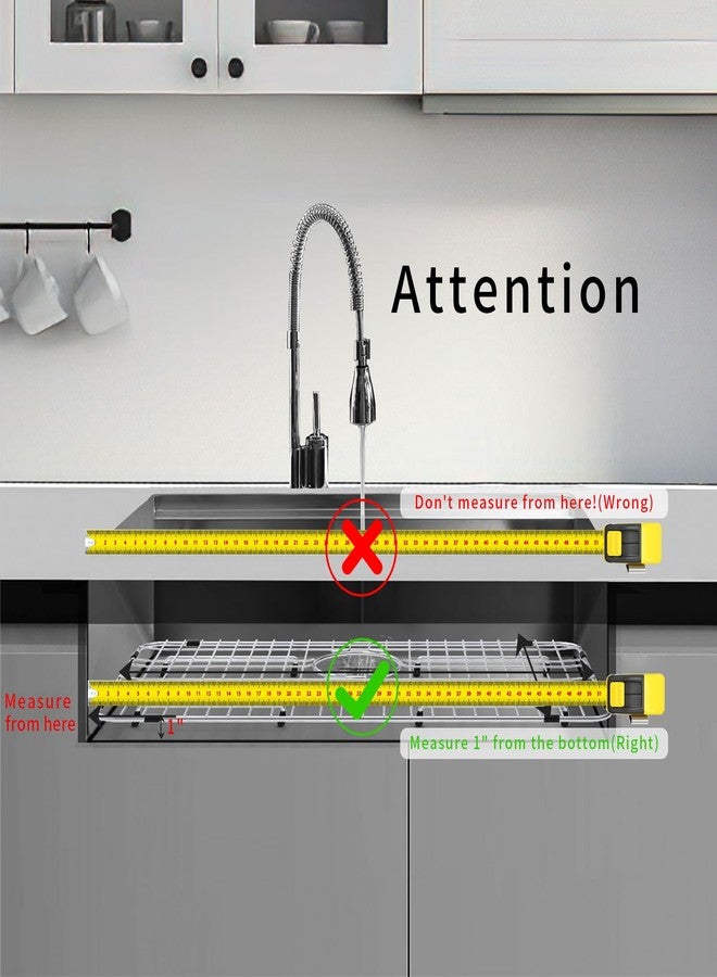 Fritoing Stainless Steel Sink Grid and Protectors for Bottom of Kitchen Sink, 26" x 14" with Rear Drain for Single Sink Bowl,sink protectors for kitchen sink stainless steel - Image 5
