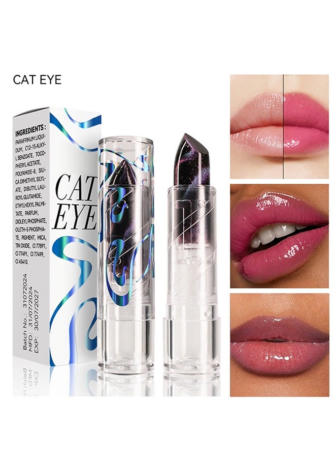 Cat Eye Changing Lipstick-Pink Lip Stain Long Lasting Creating Perfect Turning Red, Long Lasting Nourishing,Highly Pigmented For Daily Lip Makeup #01 - Image 1