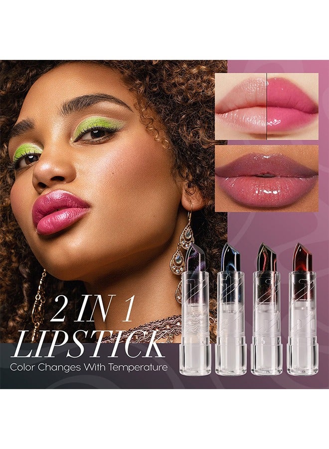 Cat Eye Changing Lipstick-Pink Lip Stain Long Lasting Creating Perfect Turning Red, Long Lasting Nourishing,Highly Pigmented For Daily Lip Makeup #01 - Image 3