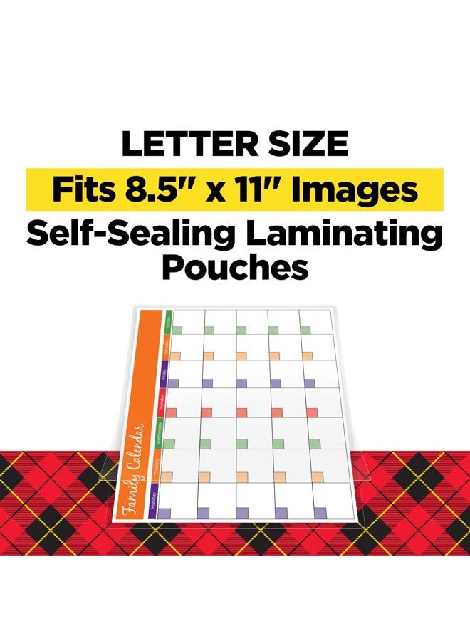 Scotch  Self-Seal Laminating Pouches, 25 Pack, Letter Size (LS854-25G-WM) - Image 2